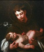 Bernardo Strozzi, Saint Antony of Padua holding Baby Jesus